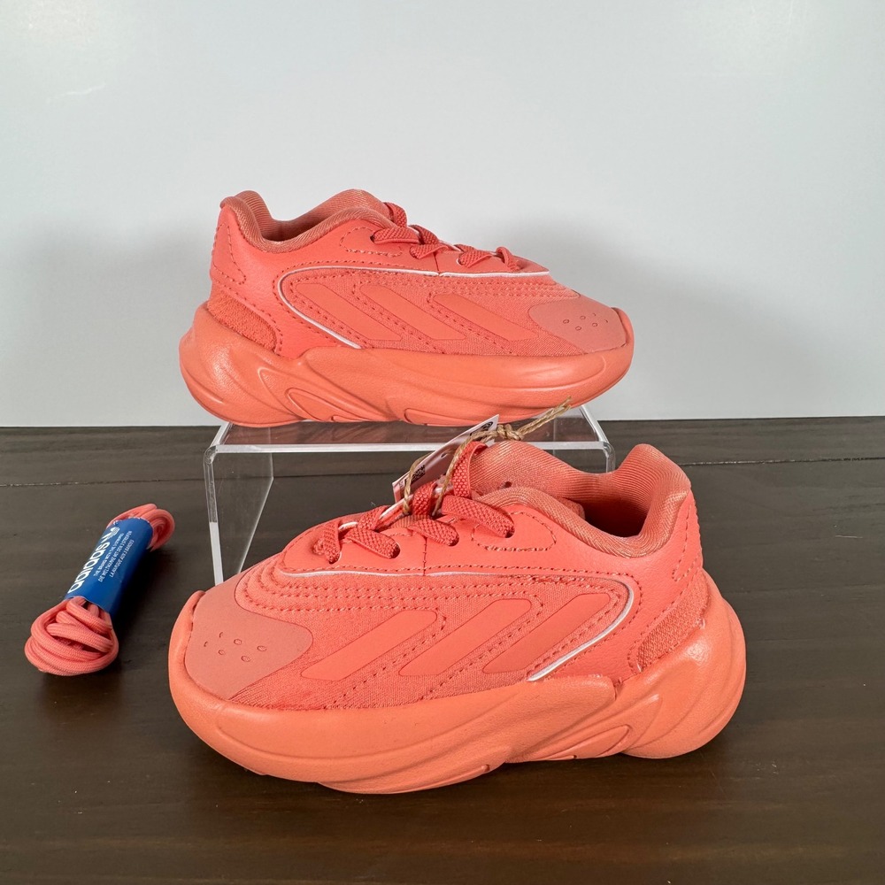 Adidas Baby Ozelia El I Semi Coral Fusion Sneakers HQ1618 Unisex Infant Size 6K - Picture 2 of 13